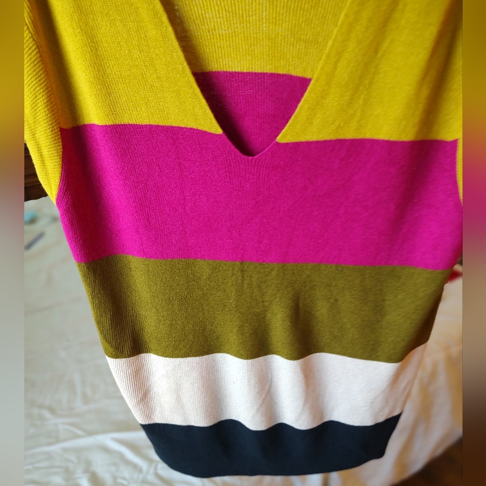 LOFT Multicolor Striped Sweater